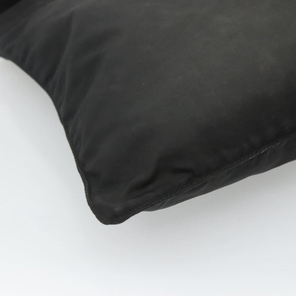 PRADA Shoulder Bag Nylon Black Silver Auth 116863