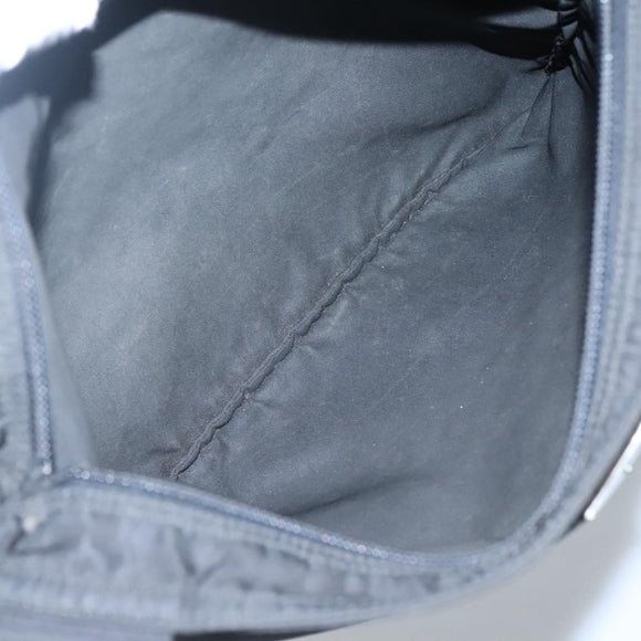 PRADA Shoulder Bag Nylon Black Silver Auth 116863