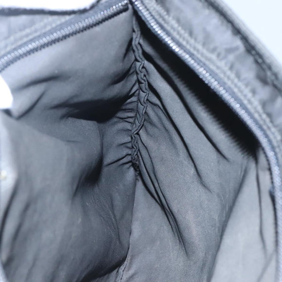 PRADA Shoulder Bag Nylon Black Silver Auth 116863