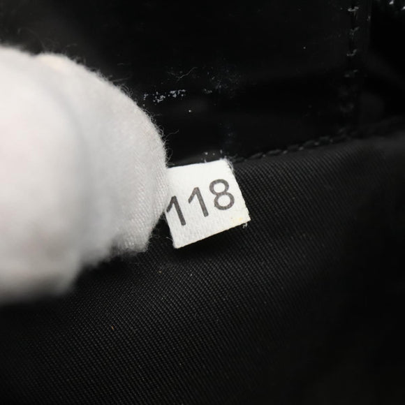 PRADA Shoulder Bag Nylon Black Silver Auth 116863