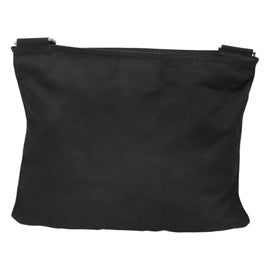 PRADA Shoulder Bag Nylon Black Silver Auth 116863 - 0