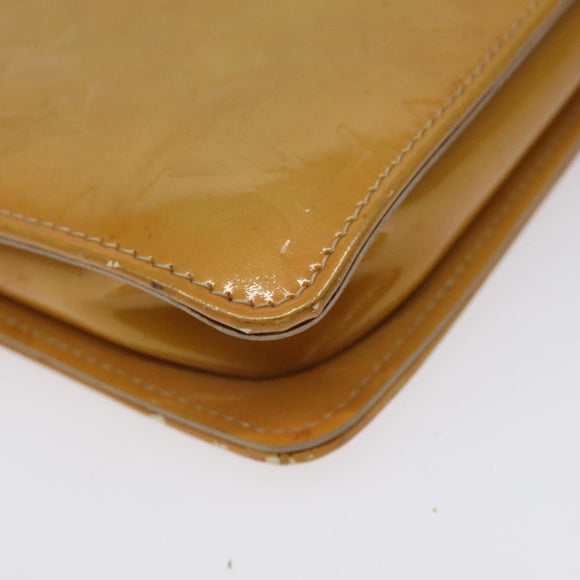 LOUIS VUITTON Monogram Vernis Lexington Accessory Pouch Beige M91010 Auth 116900