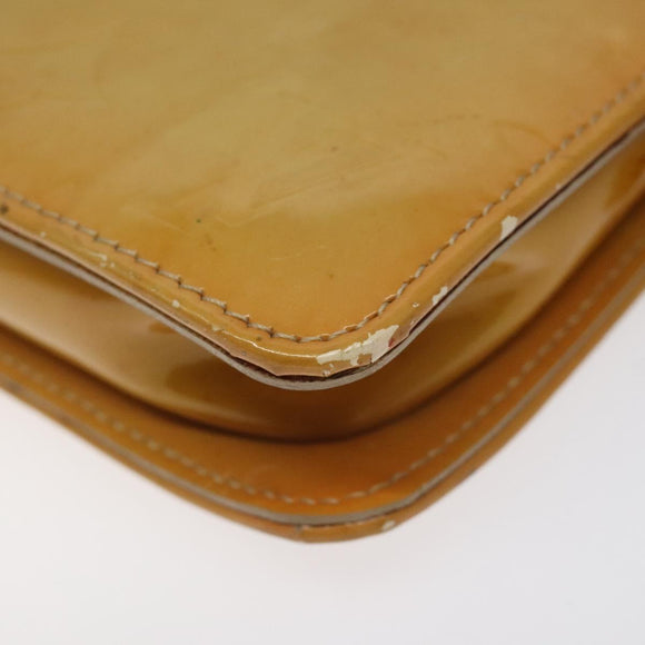 LOUIS VUITTON Monogram Vernis Lexington Accessory Pouch Beige M91010 Auth 116900