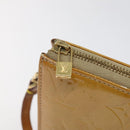 LOUIS VUITTON Monogram Vernis Lexington Accessory Pouch Beige M91010 Auth 116900-10