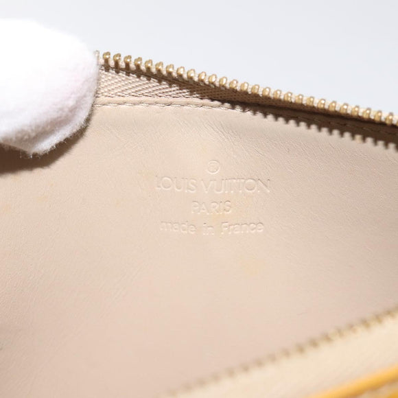 LOUIS VUITTON Monogram Vernis Lexington Accessory Pouch Beige M91010 Auth 116900