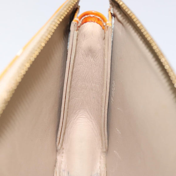 LOUIS VUITTON Monogram Vernis Lexington Accessory Pouch Beige M91010 Auth 116900