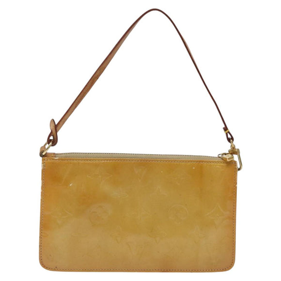 LOUIS VUITTON Monogram Vernis Lexington Accessory Pouch Beige M91010 Auth 116900
