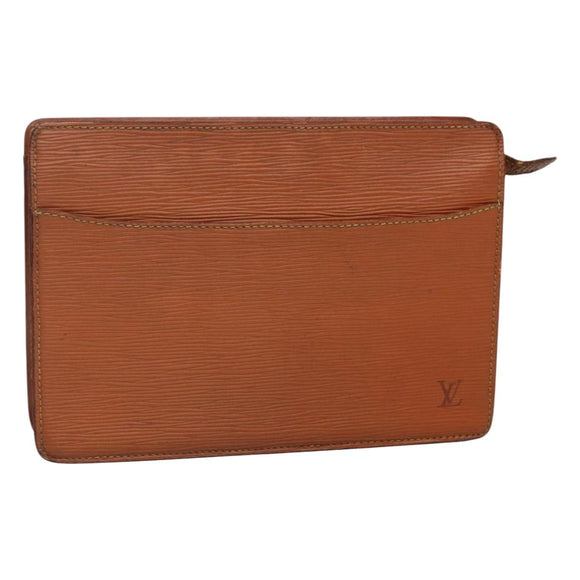 LOUIS VUITTON Epi Pochette Homme Clutch Bag Zipangu Gold M52528 LV Auth 116908