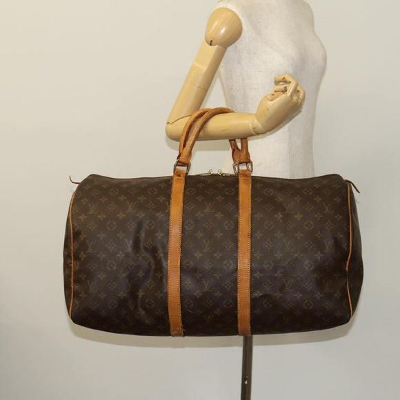 LOUIS VUITTON Monogram Keepall 50 Boston Bag M41426 LV Auth 116929