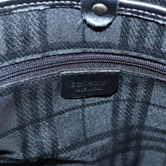 Burberrys Nova Check Hand Bag Canvas Beige Gold Auth 116935