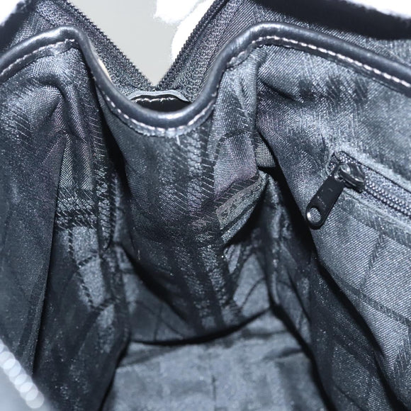 Burberrys Nova Check Hand Bag Canvas Beige Gold Auth 116935