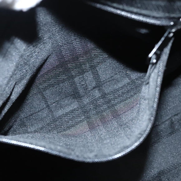 Burberrys Nova Check Hand Bag Canvas Beige Gold Auth 116935