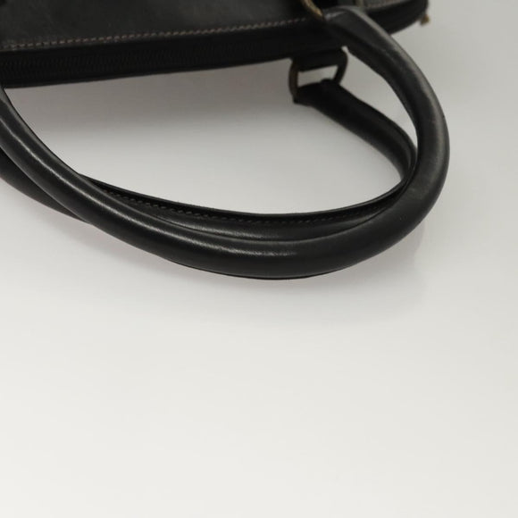 Burberrys Nova Check Hand Bag Canvas Beige Gold Auth 116935