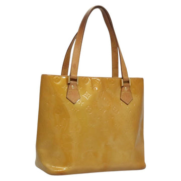 LOUIS VUITTON Monogram Vernis Houston Hand Bag Beige M91004 LV Auth 116941