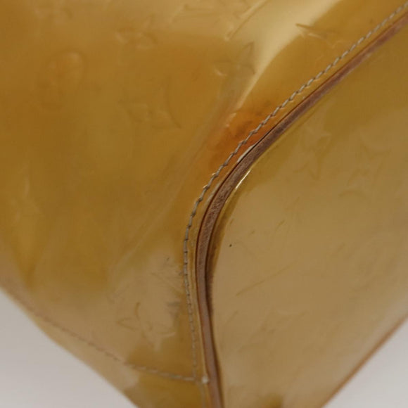 LOUIS VUITTON Monogram Vernis Houston Hand Bag Beige M91004 LV Auth 116941