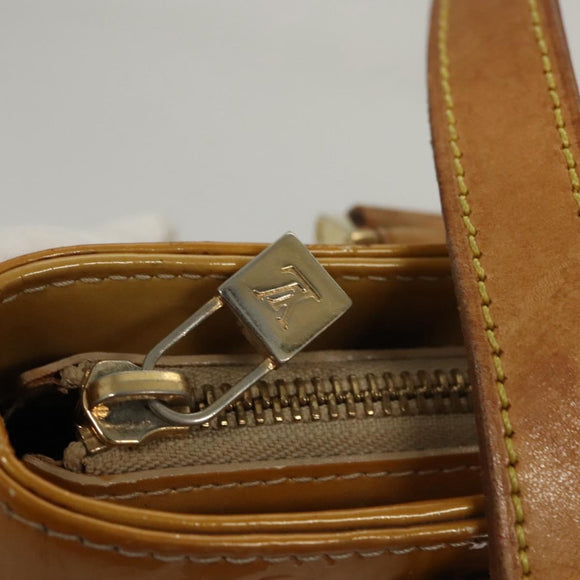 LOUIS VUITTON Monogram Vernis Houston Hand Bag Beige M91004 LV Auth 116941