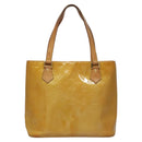 LOUIS VUITTON Monogram Vernis Houston Hand Bag Beige M91004 LV Auth 116941-13