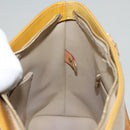 LOUIS VUITTON Monogram Vernis Houston Hand Bag Beige M91004 LV Auth 116941-23