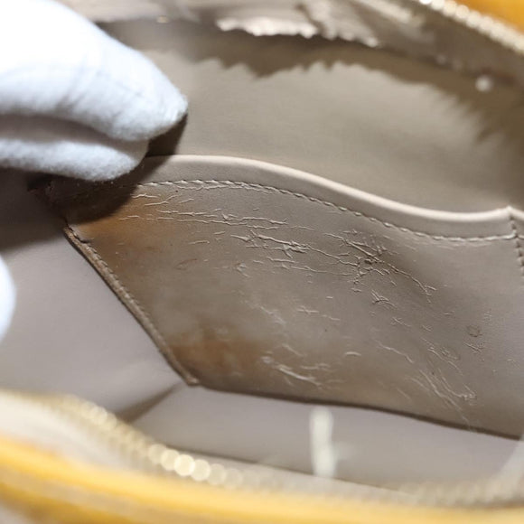 LOUIS VUITTON Monogram Vernis Houston Hand Bag Beige M91004 LV Auth 116941