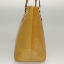 LOUIS VUITTON Monogram Vernis Houston Hand Bag Beige M91004 LV Auth 116941-4