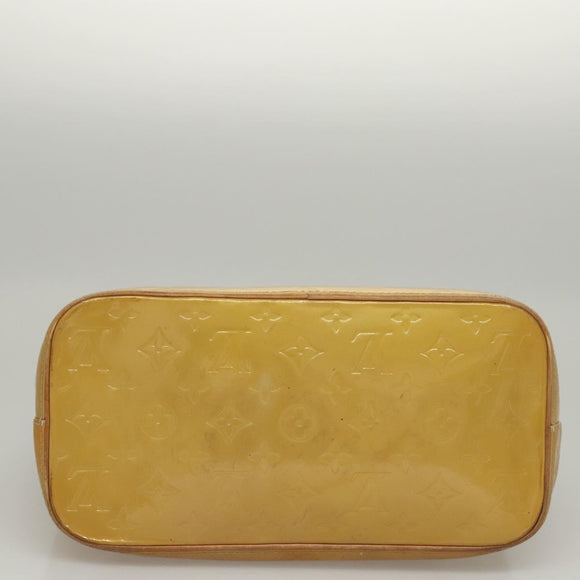 LOUIS VUITTON Monogram Vernis Houston Hand Bag Beige M91004 LV Auth 116941