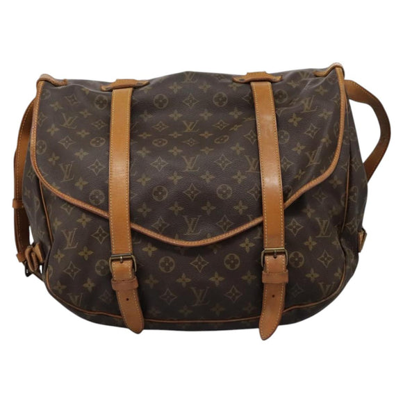 LOUIS VUITTON Monogram Saumur 43 Shoulder Bag M42252 LV Auth 116983