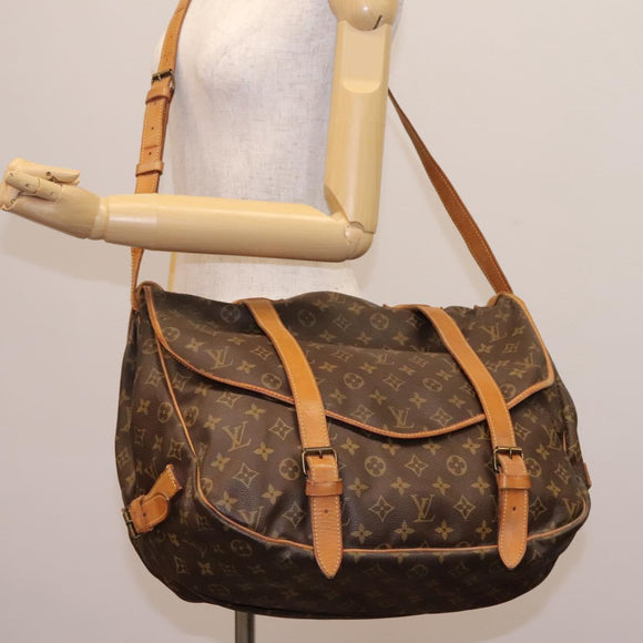 LOUIS VUITTON Monogram Saumur 43 Shoulder Bag M42252 LV Auth 116983