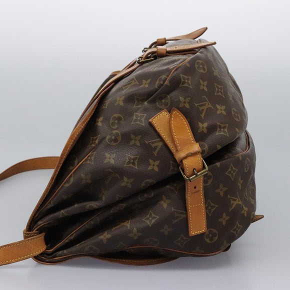 LOUIS VUITTON Monogram Saumur 43 Shoulder Bag M42252 LV Auth 116983