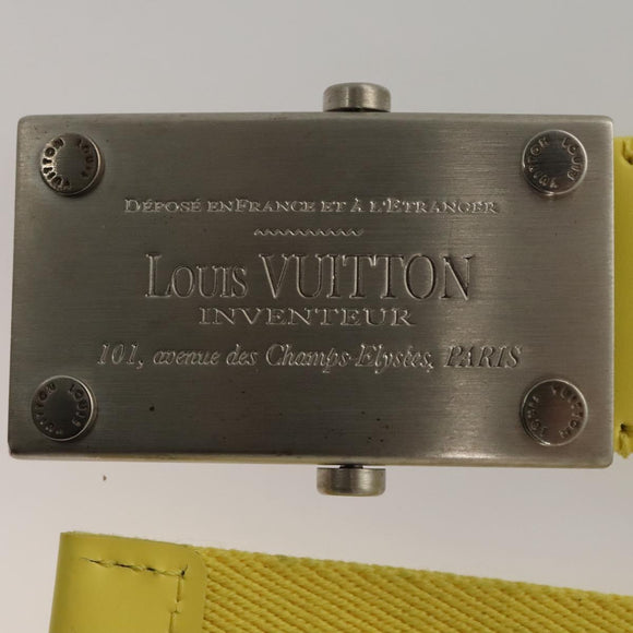 LOUIS VUITTON Ceinture Bengal Belt Cotton 42.1"" Yellow M9700 LV Auth 116992