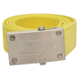 LOUIS VUITTON Ceinture Bengal Belt Cotton 42.1"" Yellow M9700 LV Auth 116992 - 0
