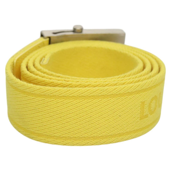 LOUIS VUITTON Ceinture Bengal Belt Cotton 42.1"" Yellow M9700 LV Auth 116992