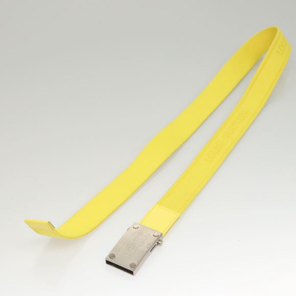 LOUIS VUITTON Ceinture Bengal Belt Cotton 42.1"" Yellow M9700 LV Auth 116992