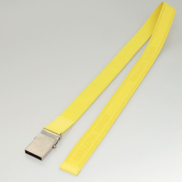 LOUIS VUITTON Ceinture Bengal Belt Cotton 42.1"" Yellow M9700 LV Auth 116992