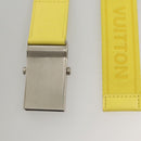 LOUIS VUITTON Ceinture Bengal Belt Cotton 42.1"" Yellow M9700 LV Auth 116992-8