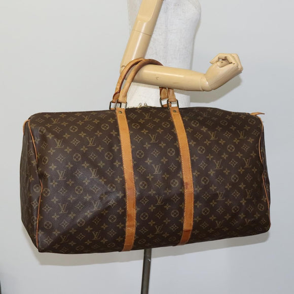 LOUIS VUITTON Monogram Keepall 60 Boston Bag M41422 LV Auth 117007