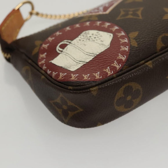 LOUIS VUITTON Monogram Patch Mini Pochette Accessoires Pouch M95804 Auth 117010AV
