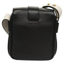 PRADA Shoulder Bag Leather Black White Auth 117019V-2