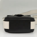 PRADA Shoulder Bag Leather Black White Auth 117019V-5