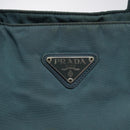 PRADA Hand Bag Nylon Blue Silver Auth 117028-17