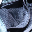 PRADA Hand Bag Nylon Blue Silver Auth 117028-11