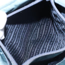 PRADA Hand Bag Nylon Blue Silver Auth 117028-21