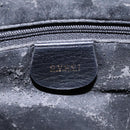 GUCCI Bamboo Hand Bag Leather 2way Black Gold 001 1781 1577 0 Auth 117029-17