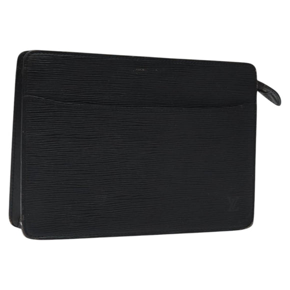 LOUIS VUITTON Epi Pochette Homme Clutch Bag Black Noir M52522 LV Auth 117084