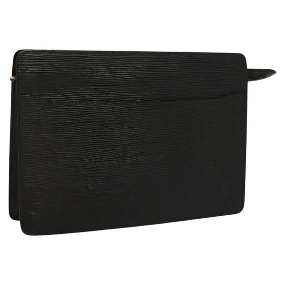 LOUIS VUITTON Epi Pochette Homme Clutch Bag Black Noir M52522 LV Auth 117085