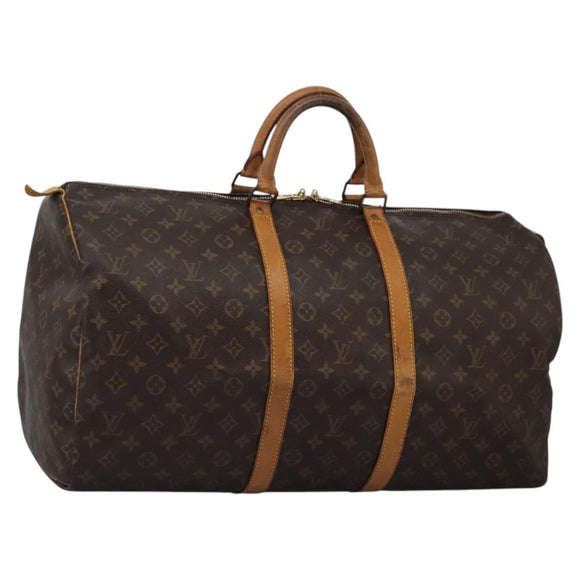 LOUIS VUITTON Monogram Keepall 55 Boston Bag M41424 LV Auth 117095