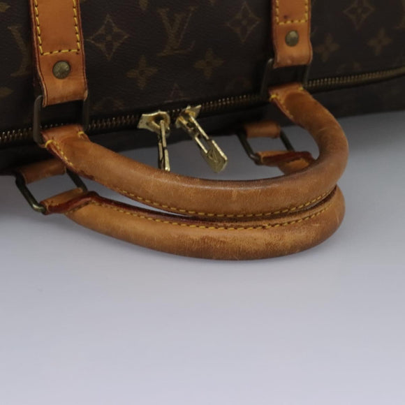 LOUIS VUITTON Monogram Keepall 55 Boston Bag M41424 LV Auth 117095