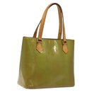 LOUIS VUITTON Monogram Vernis Houston Hand Bag Baby Blue M91005 LV Auth 117101-1