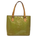 LOUIS VUITTON Monogram Vernis Houston Hand Bag Baby Blue M91005 LV Auth 117101-13