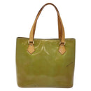 LOUIS VUITTON Monogram Vernis Houston Hand Bag Baby Blue M91005 LV Auth 117101-2