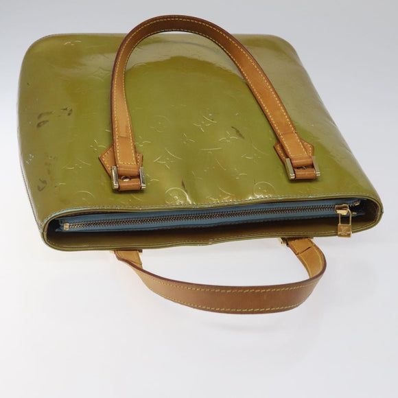 LOUIS VUITTON Monogram Vernis Houston Hand Bag Baby Blue M91005 LV Auth 117101